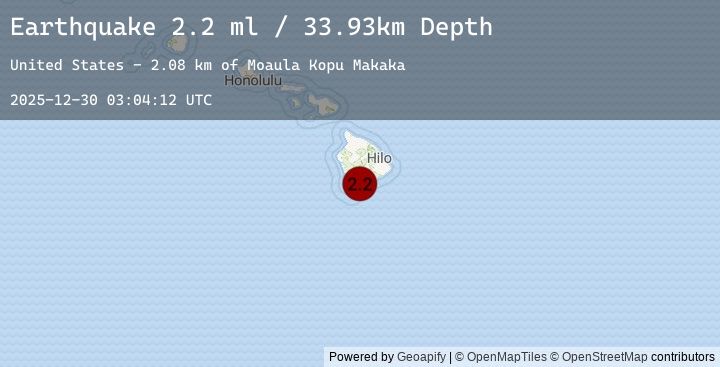 Map of 4 km SW of Pāhala, Hawaii