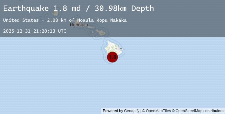 Map of 4 km SSW of Pāhala, Hawaii