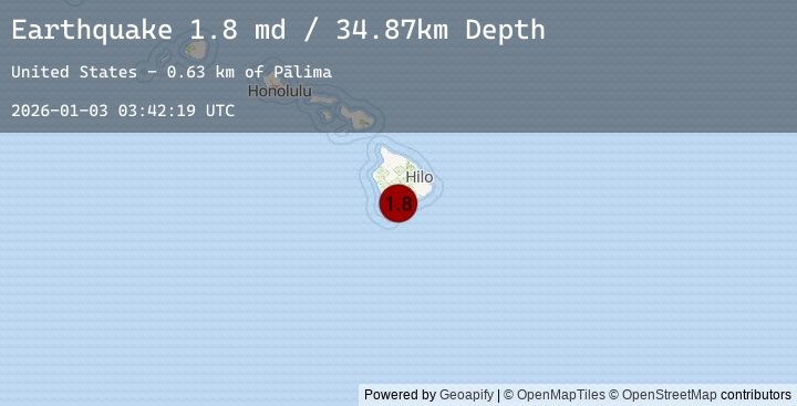 Map of 1 km WNW of Pāhala, Hawaii