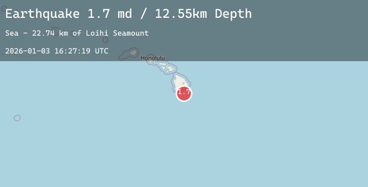 Map of 54 km SE of Naalehu, Hawaii