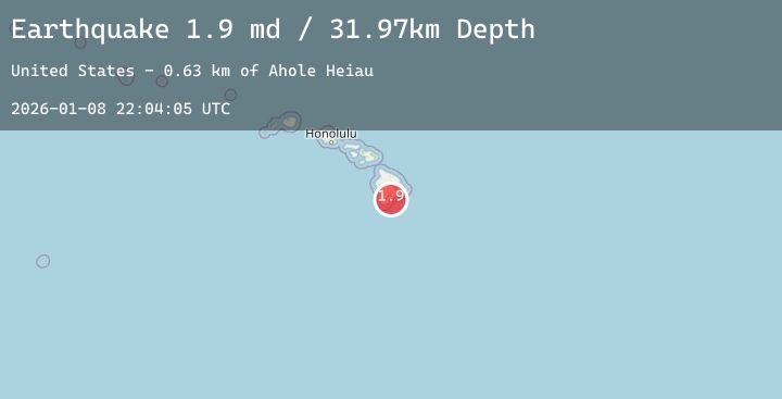 Map of 7 km SSE of Pāhala, Hawaii