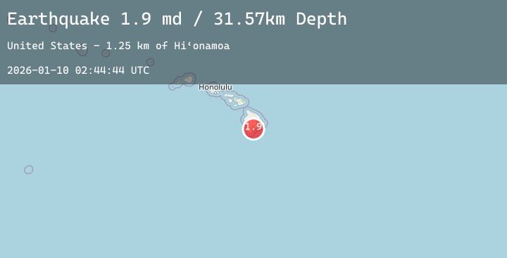 Map of 2 km SSW of Pāhala, Hawaii