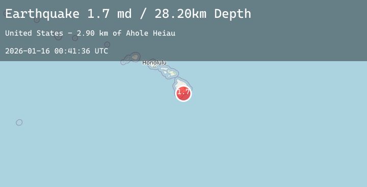 Map of 14 km ESE of Pāhala, Hawaii