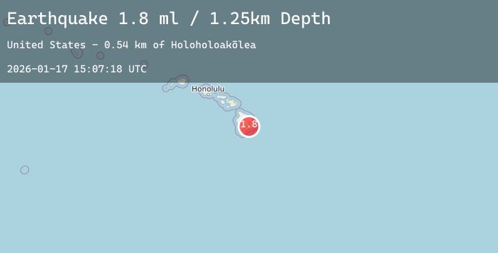 Map of 6 km SW of Volcano, Hawaii