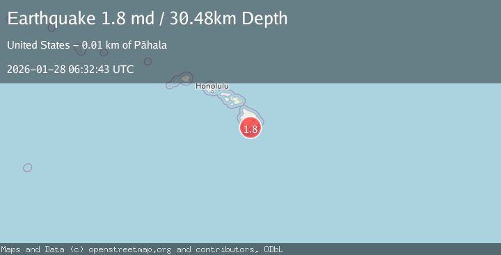 Map of 7 km SE of Pāhala, Hawaii
