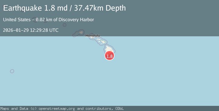 Map of 22 km SE of Naalehu, Hawaii