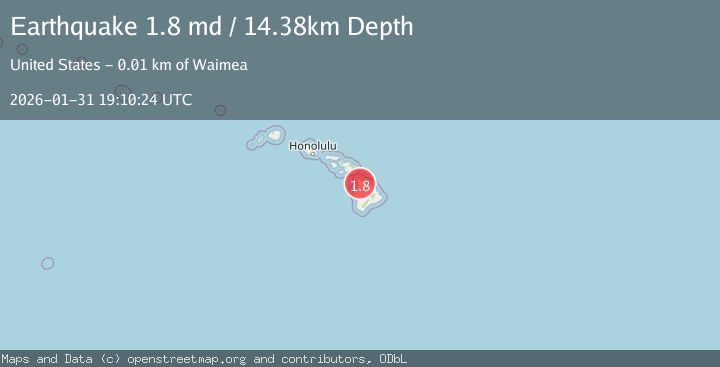 Map of 11 km NW of Waimea, Hawaii
