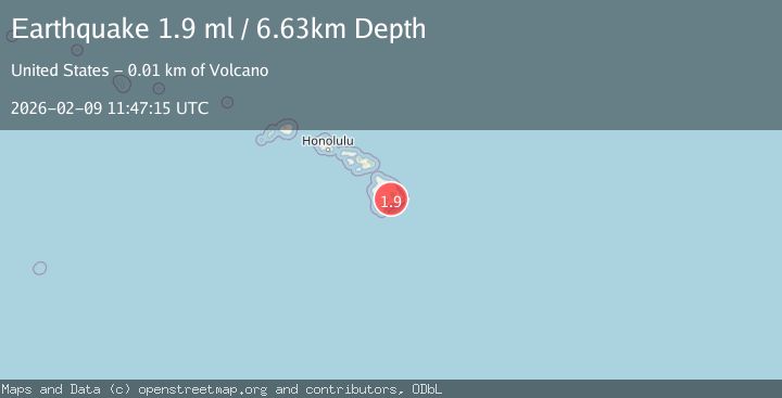 Map of 6 km SW of Volcano, Hawaii