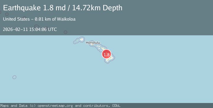Map of 6 km NE of Puako, Hawaii