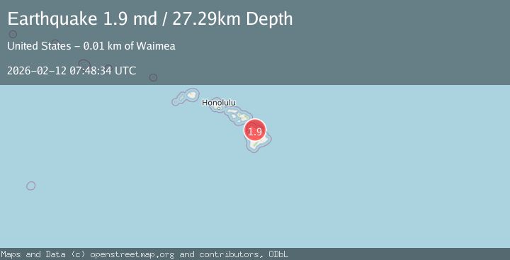 Map of 6 km E of Waimea, Hawaii
