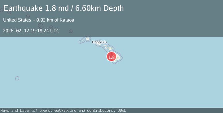 Map of 15 km W of Kalaoa, Hawaii