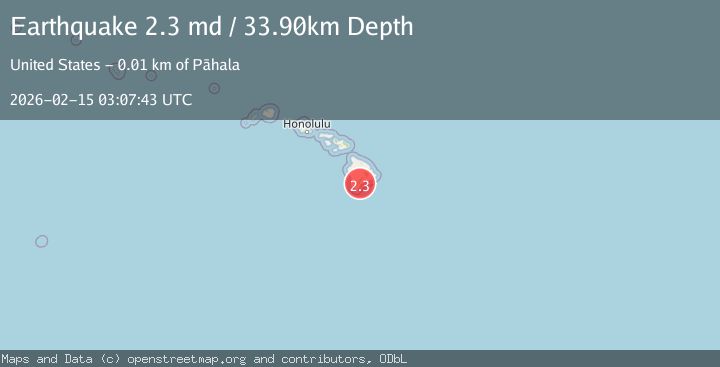 Map of 5 km SSW of Pāhala, Hawaii