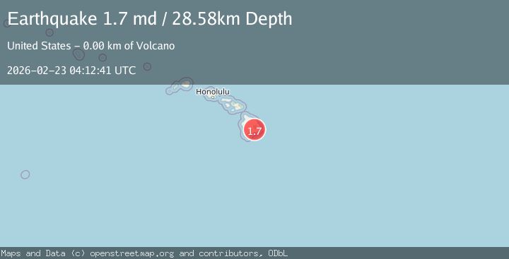 Map of 4 km SSE of Volcano, Hawaii