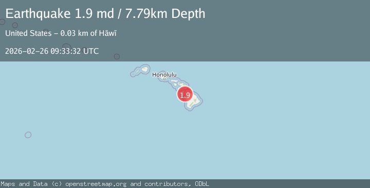 Map of 27 km WNW of Puako, Hawaii