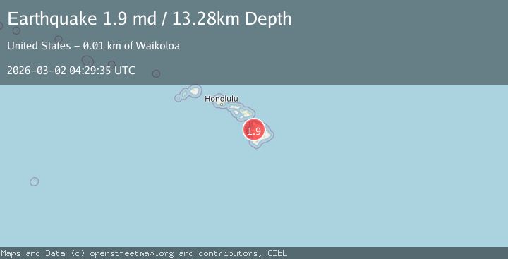 Map of 11 km S of Waikoloa, Hawaii