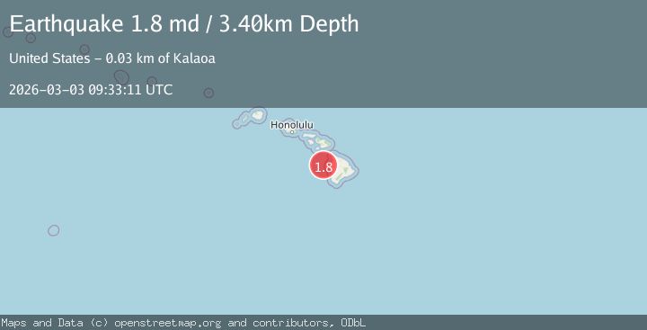 Map of 30 km W of Kalaoa, Hawaii