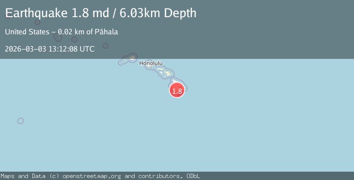 Map of 21 km N of Pāhala, Hawaii