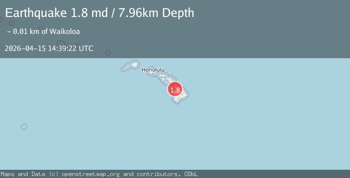 Map of 3 km WNW of Puako, Hawaii