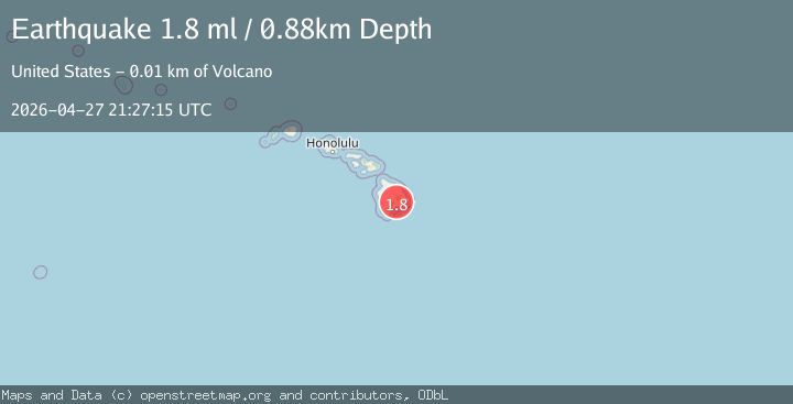 Map of 6 km SW of Volcano, Hawaii