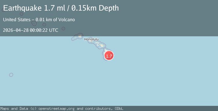 Map of 6 km SW of Volcano, Hawaii