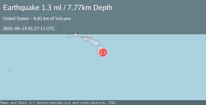 Map of 6 km SW of Volcano, Hawaii