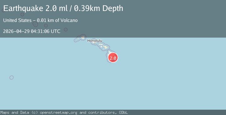 Map of 6 km SW of Volcano, Hawaii