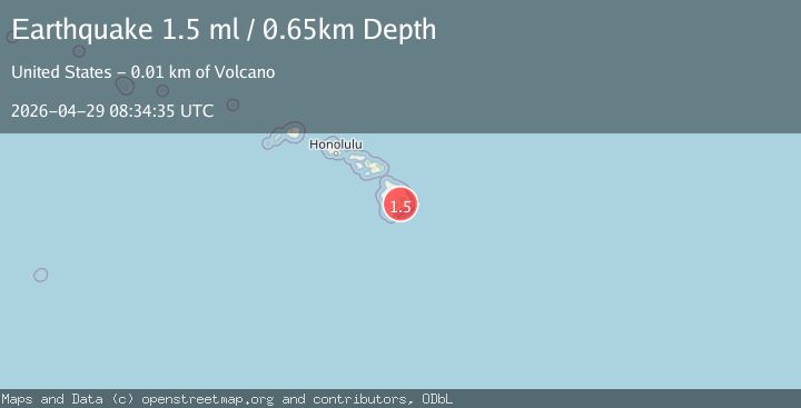 Map of 6 km SW of Volcano, Hawaii