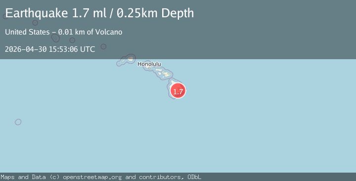 Map of 6 km SW of Volcano, Hawaii