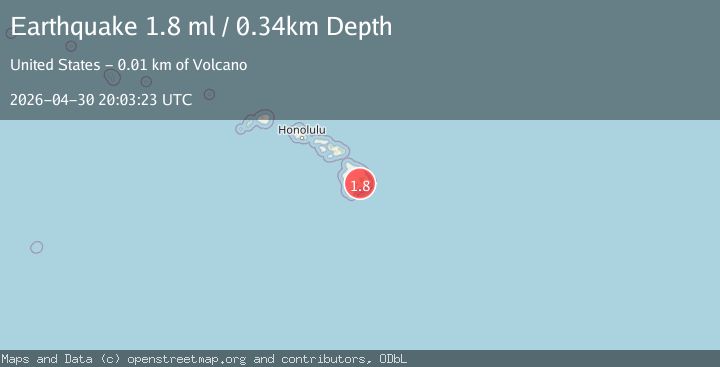 Map of 6 km SW of Volcano, Hawaii