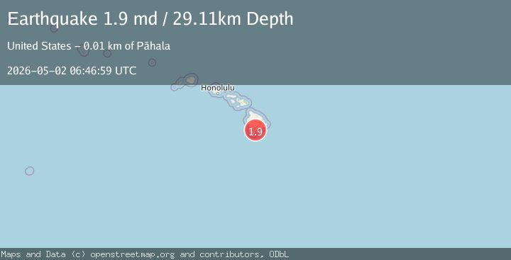 Map of 5 km S of Pāhala, Hawaii