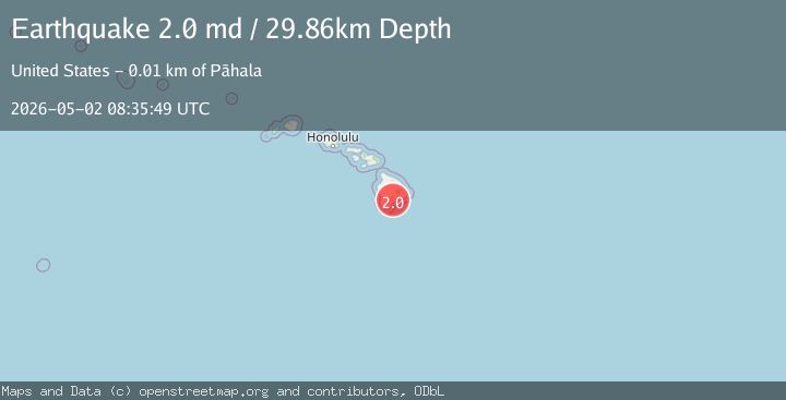 Map of 10 km NE of Pāhala, Hawaii