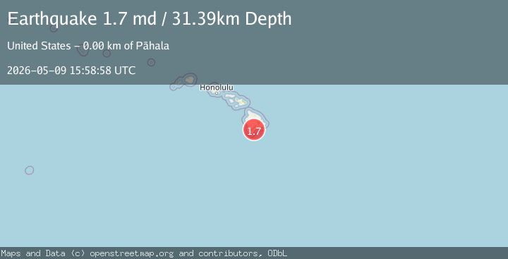 Map of 4 km SSW of Pāhala, Hawaii
