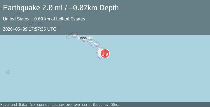 Map of 4 km SSE of Leilani Estates, Hawaii