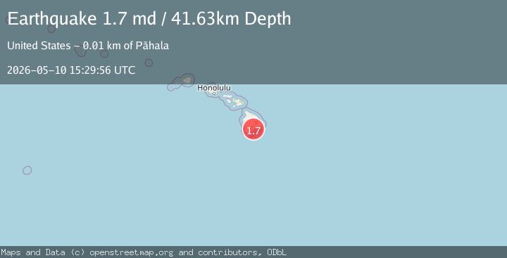 Map of 11 km E of Pāhala, Hawaii