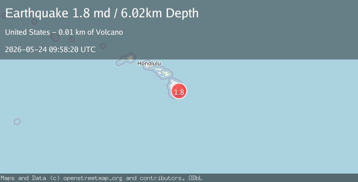 Map of 12 km SSE of Volcano, Hawaii
