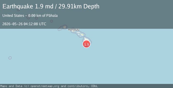 Map of 4 km SSW of Pāhala, Hawaii