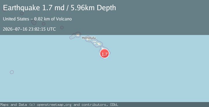 Map of 22 km W of Volcano, Hawaii
