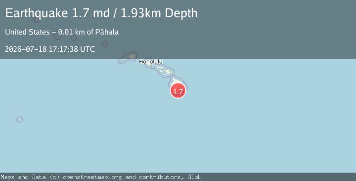 Map of 5 km ENE of Pāhala, Hawaii