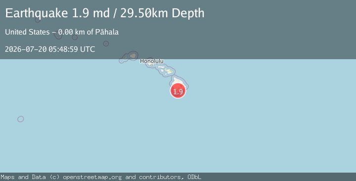 Map of 2 km SW of Pāhala, Hawaii