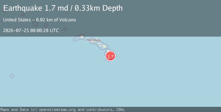 Map of 17 km W of Volcano, Hawaii