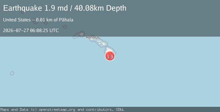 Map of 11 km SSE of Pāhala, Hawaii
