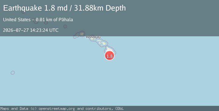 Map of 8 km SSW of Pāhala, Hawaii