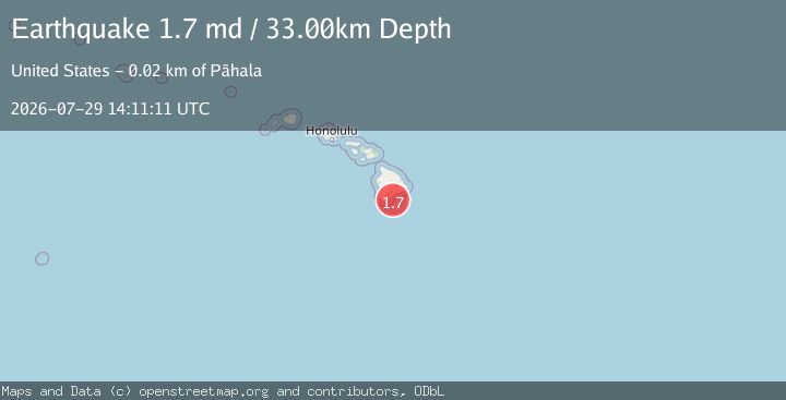 Map of 21 km ESE of Naalehu, Hawaii