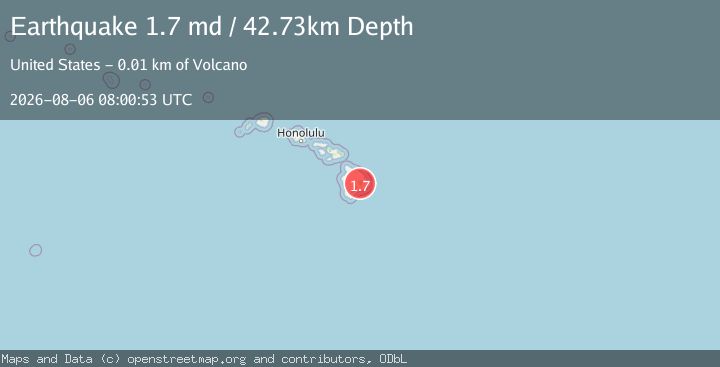 Map of 10 km N of Volcano, Hawaii