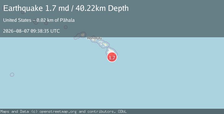 Map of 15 km SE of Pāhala, Hawaii