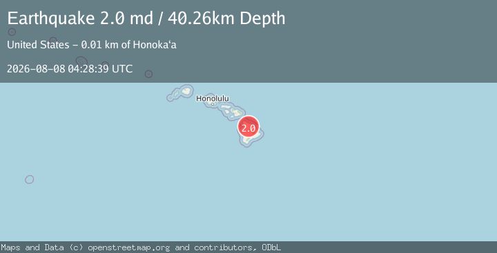 Map of 14 km SSW of Honoka‘a, Hawaii
