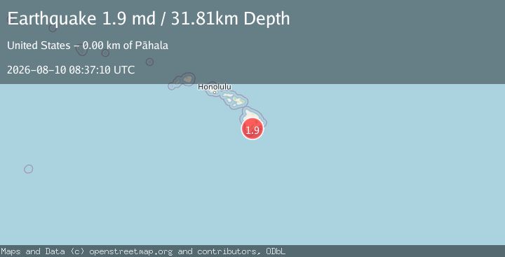Map of 4 km S of Pāhala, Hawaii