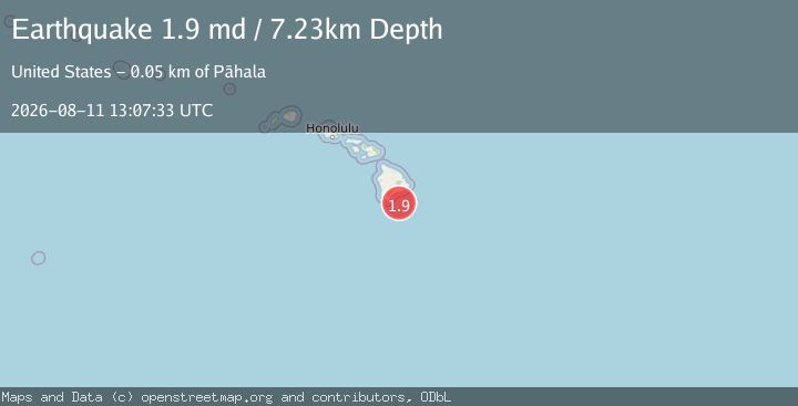 Map of 49 km SE of Naalehu, Hawaii
