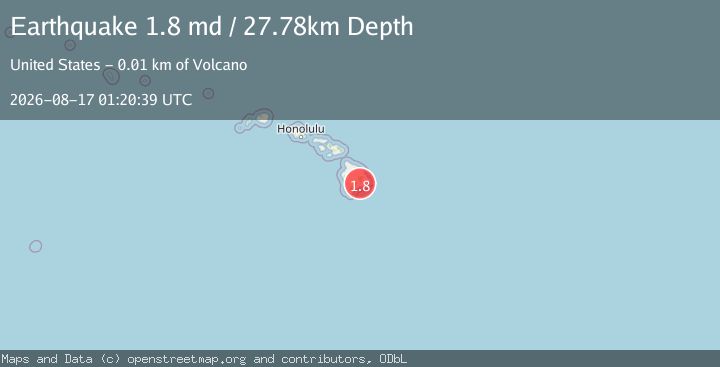 Map of 9 km S of Volcano, Hawaii