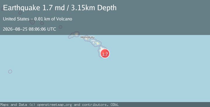 Map of 13 km SSE of Volcano, Hawaii